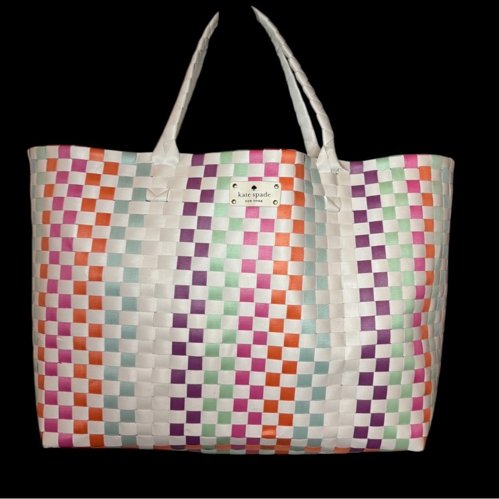 Kate Spade New York Multicolor Woven Tote nwot